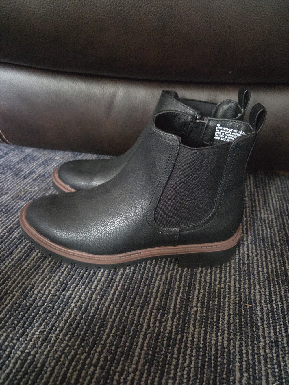 Brandy Mini Lug Chelsea Ankle Boots - Black